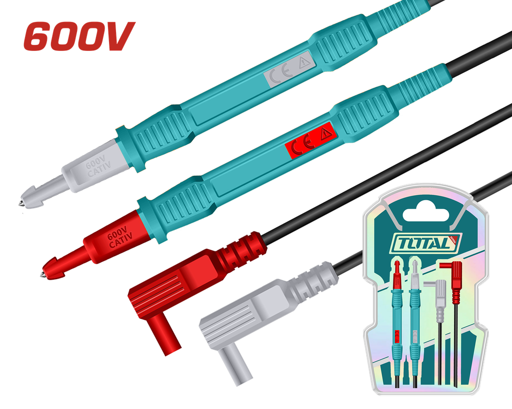 CABLE DE PRUEBA PARA MULTIMETRO 600V 80CM INDUSTRIAL SUPER TOTAL (TMT30851)