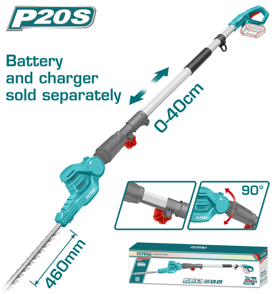 CORTASETOS INALAMBRICA EXPANDIBLE 0-40CM 20V   TOTAL (TPHT201601)
