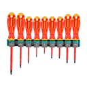 DESTORNILLADOR AISLADO 1000V INDUSTRIAL AMARILLO-ROJO JUEGO X 9 PZS  INDUSTRIAL SUPER TOTAL (THTIS596)