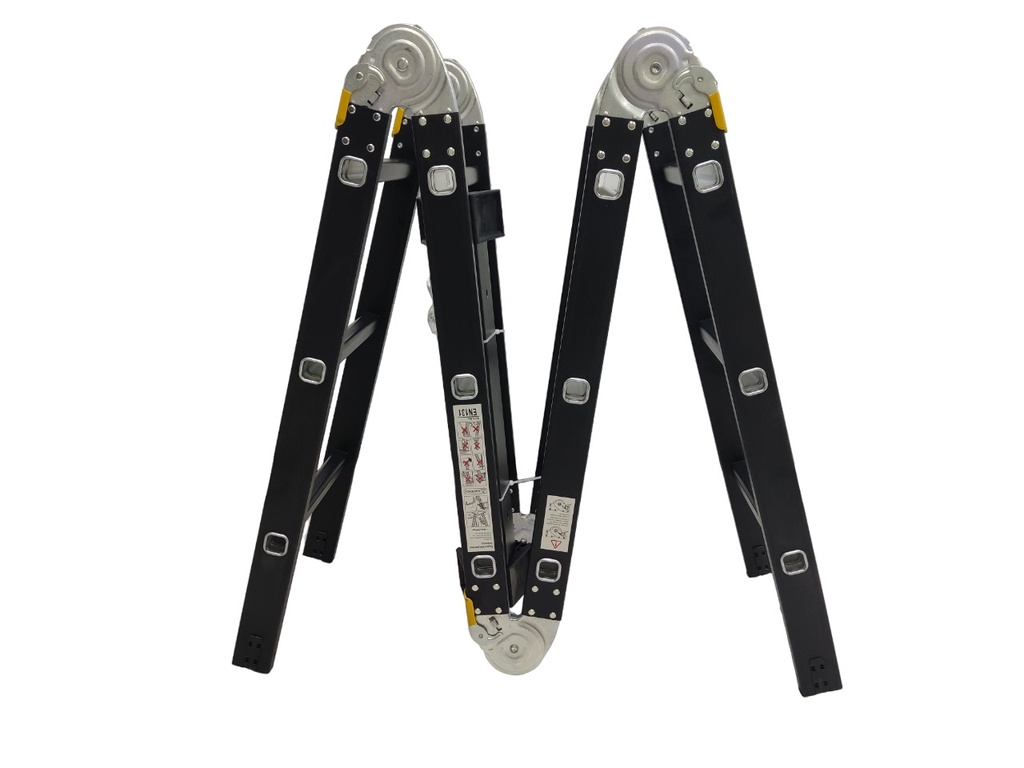 ESCALERA MULTIPOSICIONES NEGRA (ALTURA 3.37 MTRS (150 KLS) (DSF-3338)