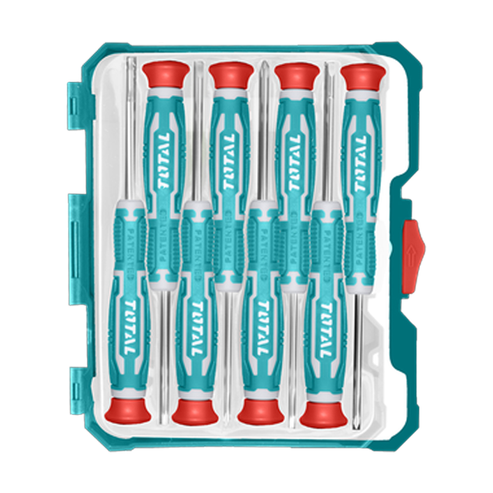 JUEGO DESTORNILLADORES X 8PCS DE PRECISION PUNTA INMANTADA INDUSTRIAL SUPER TOTAL (THT250826)