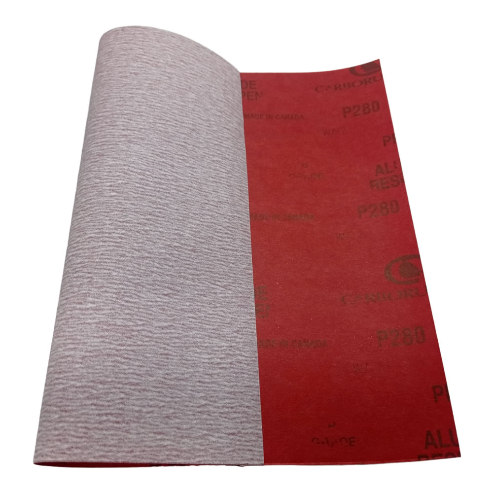 LIJA CARBORUNDUM ROJA  280 ( LIJADO EN SECO)