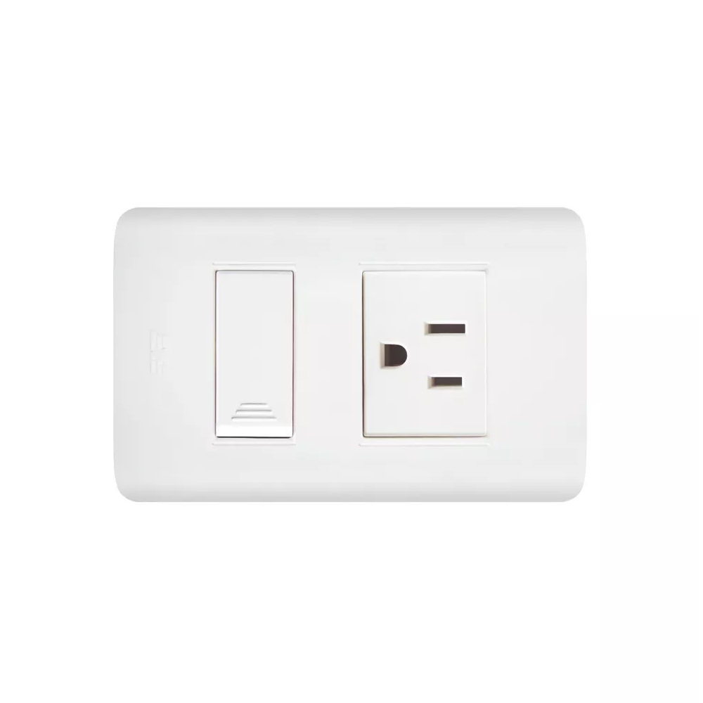 LINEA AVE  BLANCA INCRUSTRAR TOMA SWICHE (15016N)