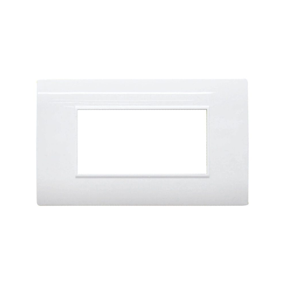 LINEA BK PLUS TAPA COLOR  BLANCA MODULO DOBLE (118K-202)(HT20732)