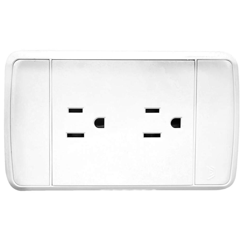 LINEA FUTURA BLANCA INCRUSTAR TOMA DOBLE  DUKE ENERGY (V16-014)