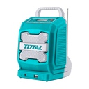 PARLANTE INALAMBRICO 20V BLUETOOTH BATERIA Y CARGADOR NO INCLUIDO TOTAL (TJRLI2001)