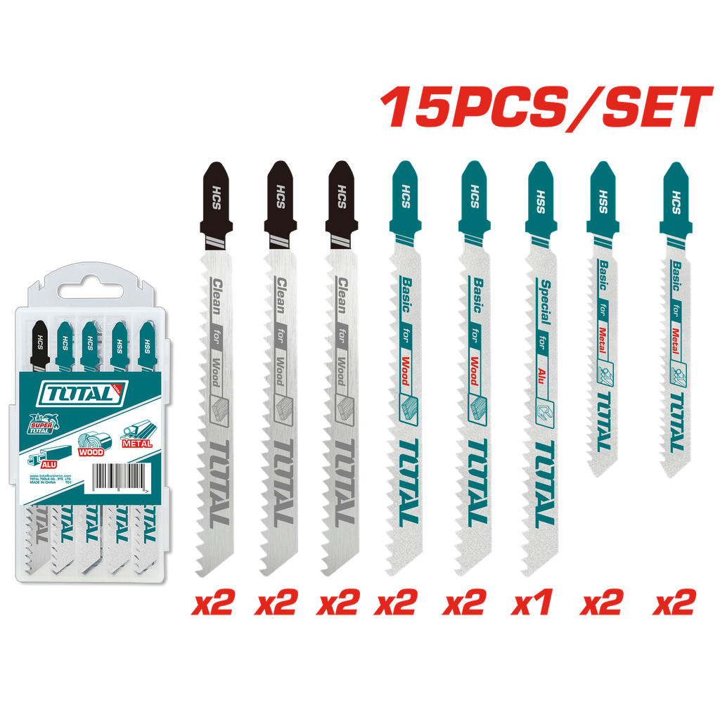 SET DE SEGUETA SIERRA SABLE X 15 PZS SUPER TOTA (TAC1501)