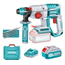 TALADRO ROTOMARTILLO 7/8"  20V SDS PLUS 2,0 JULES INCLUYE 1 BATERIA,1 CARGADOR Y 4 ACCESORIOS INDUSTRIAL  SUPER TOTAL (UTRHLI202081)