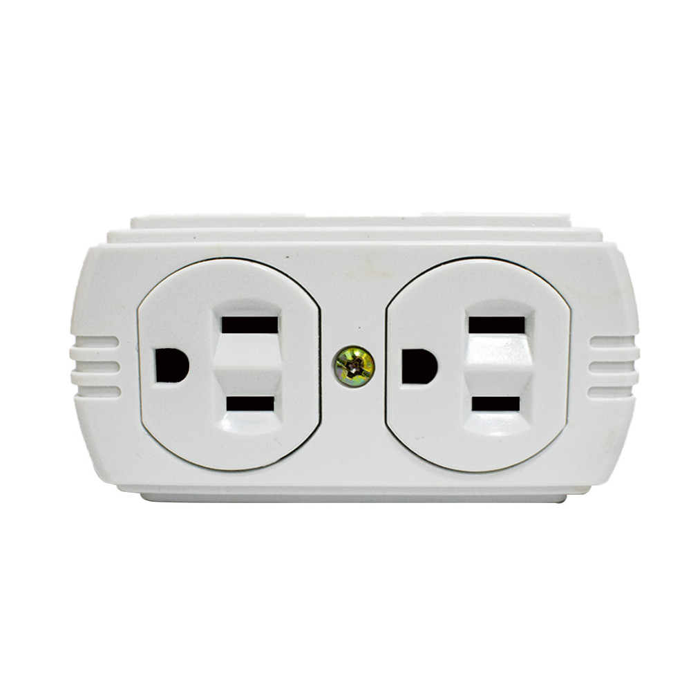 TOMA DOBLE T/L SOBREPONER CON P-TIERRA  BLANCO (RETIE-FL) (KL-1076)