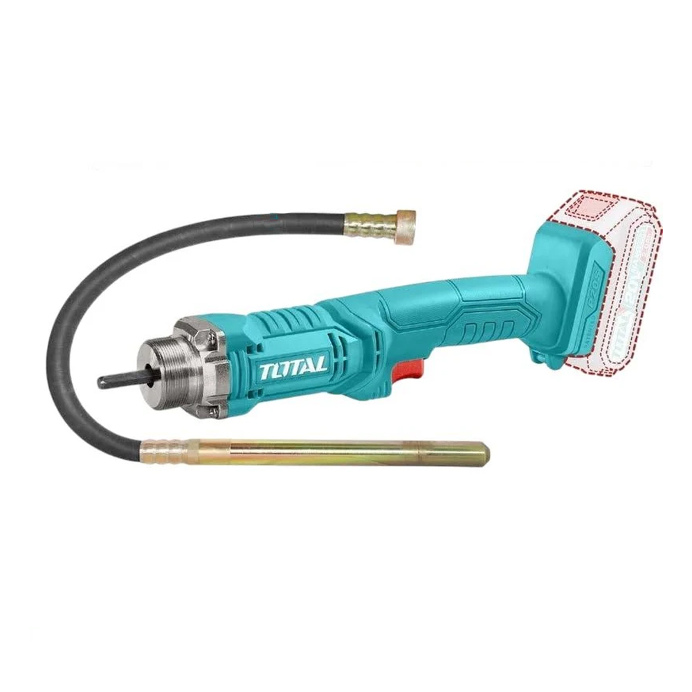 VIBRADOR DE CONCRETO INALAMBRICO 20V INCLUYE   BATERIAS Y CARGADOR NO INCLUIDO SUPER TOTAL (TCVLI202301)