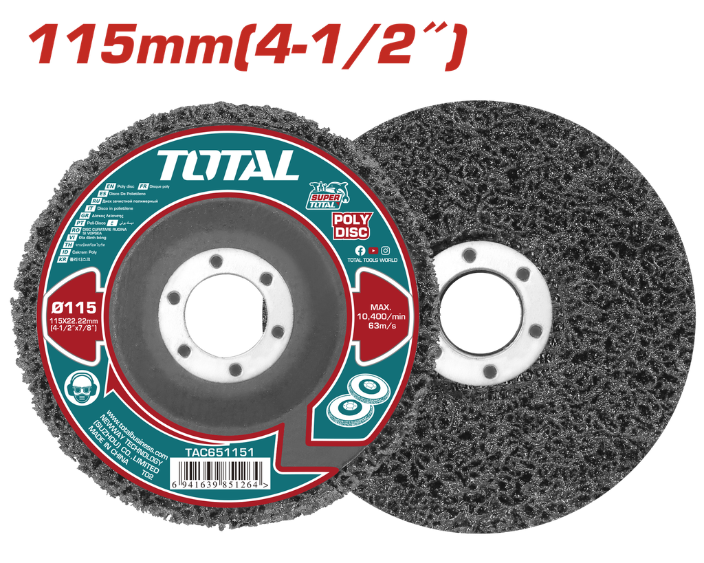 DISCO ABRASIVO DE POLIETILENO 4-1/2" SUPER TOTAL (TAC651151)