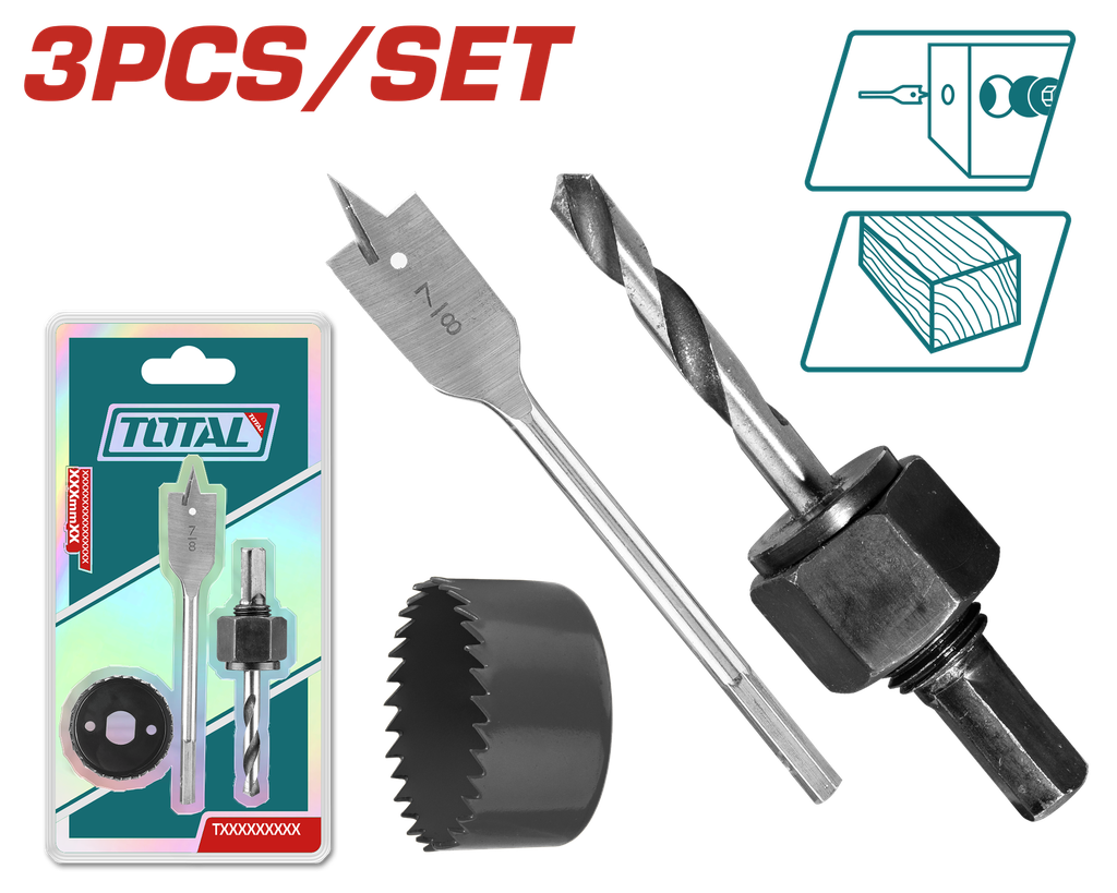 KIT INSTALACION DE CERRADURAS  X 3 PZS SUPER TOTAL (TACSH1031)