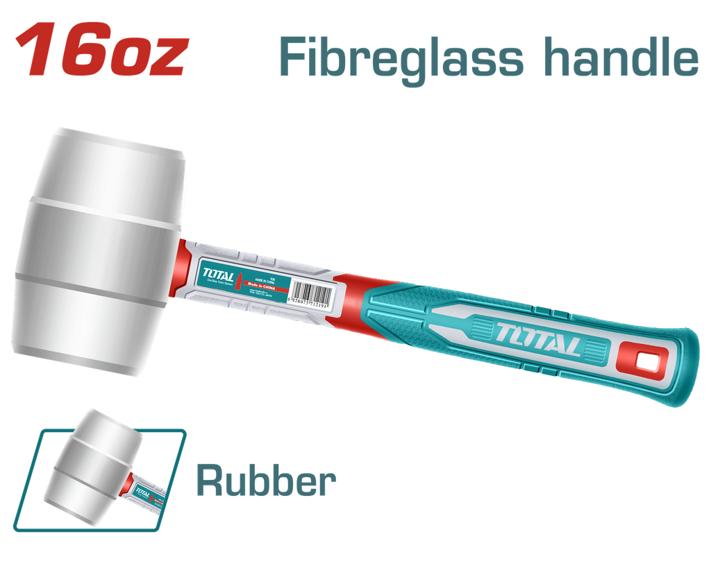 MARTILLO CHIPOTE 16OZ INDUSTRIAL BLANCO MANGO FIBRA VIDRIO SUPER TOTAL (THRUH6916)