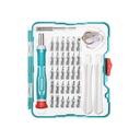 JUEGO DE DESTORNILLADORES PUNTAS INTERCAMBIABLES  IMANTADAS X 37 PZS TOTAL (TACSD30376)