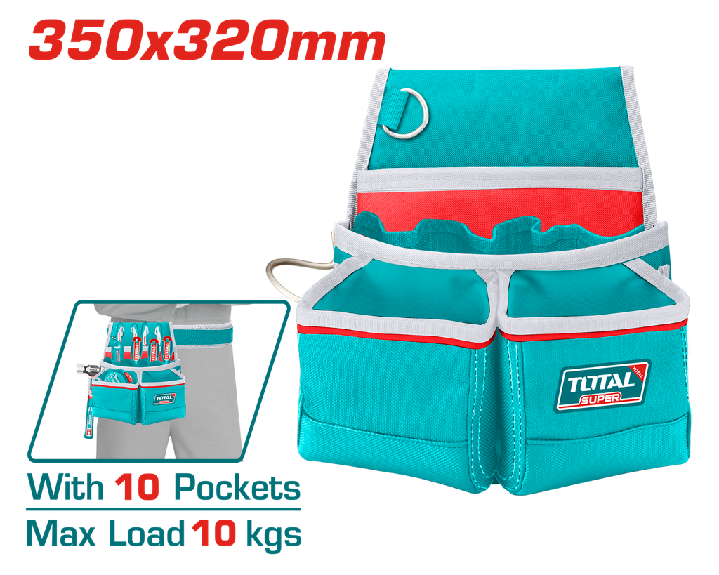 PORTA HERRAMIENTA DE 10 BOLSILLOS CAPACIDAD MAXIMA 10KG TOTAL (THT16P10125)