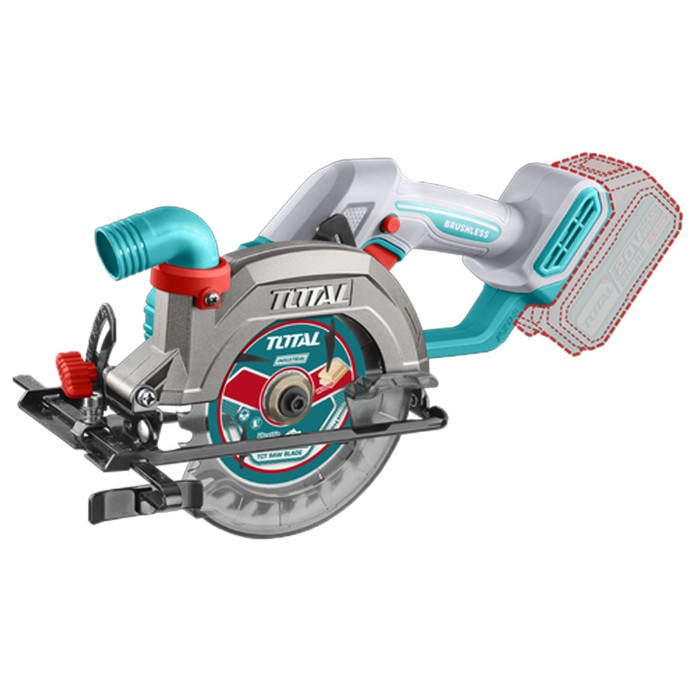 SIERRA CIRCULAR INALAMBRICA 5-1/2 BATERIA Y CARGADOR NO INCLUIDO INDUSTRIAL SUPER TOTAL (TSLI1402)