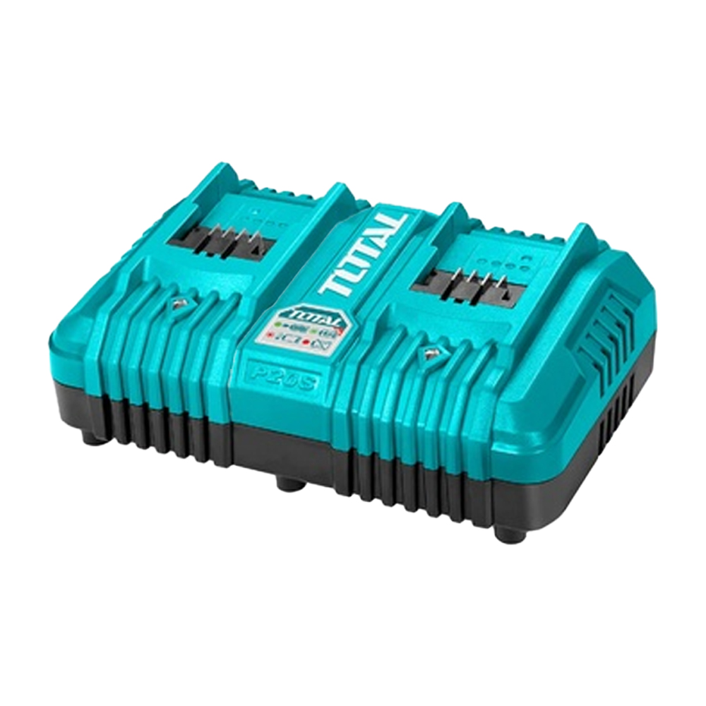 CARGADOR INTELIGENTE DOBLE PARA BATERIAS 20V INDUSTRIAL TOTAL (UTFCLI2082)