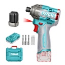 ATORNILLADOR DE IMPACTO INALAMBRICO  16V 170NM  INCLUYE 2 BATERIAS 2.0AH, CARGADOR,  PUNTA TALADRO Y  COPA  INDUSTRIAL SUPER TOTAL (UTIRLI16178)