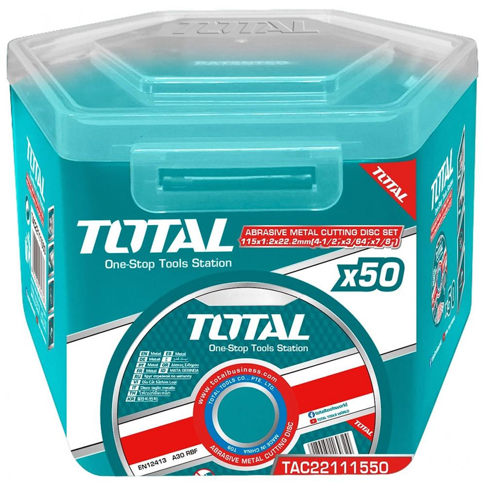 DISCO CORTE METAL/ACERO INOXIDABLE 4-1/2" SUPER TOTAL(50UNIDADES) (TAC20111550)