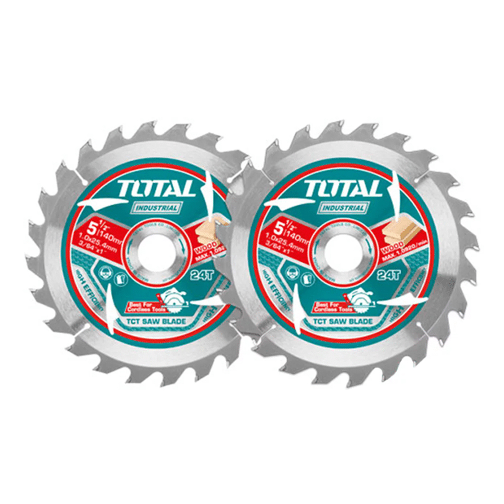 DISCO CORTE MADERA 5 1/2" JUEGO X 2 UNIDADES INDUSTRIAL  SUPER TOTAL (TAC2331403)