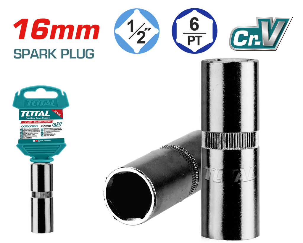 COPA BUJIA 1/2" -16MM INDUSTRIAL SUPER TOTAL (THSPS12166)