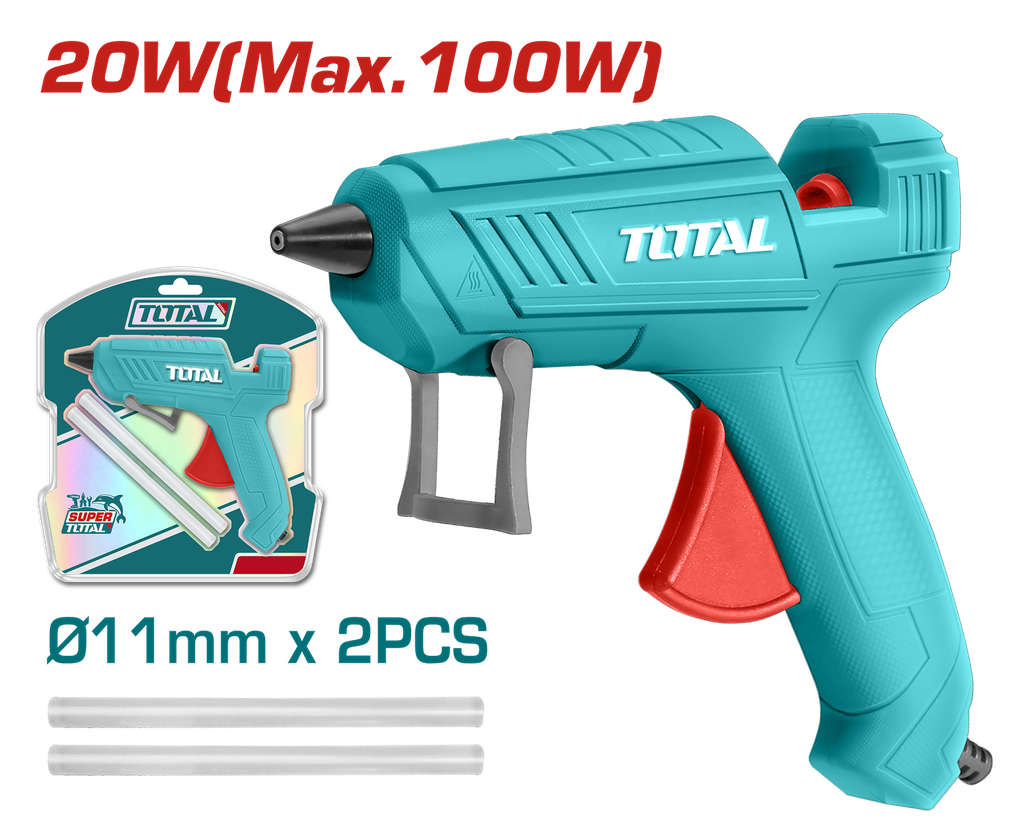 PISTOLA SILICONA 25W 110-120V INCLUYE 4 BARRAS SUPER TOTAL (UTT201116)