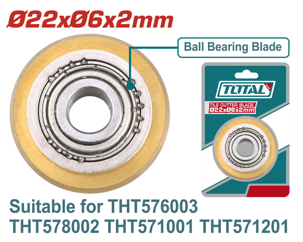 RODAJA CORTABALDOSA  CON BALINERA 22X06X2MM ADAPTABLE ( THT576003  THT578002 THT571001 THT571201) SUPER TOTAL (THT576003B)
