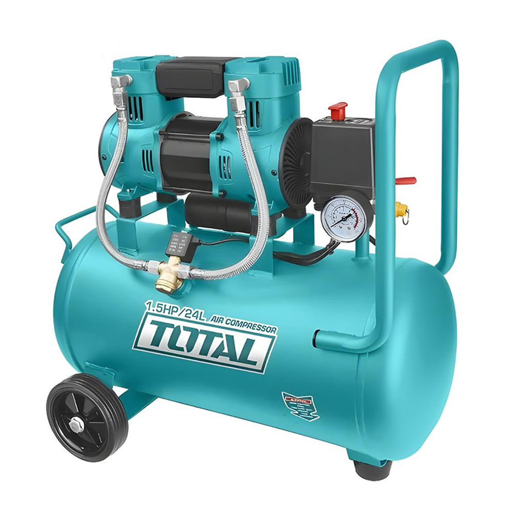 COMPRESOR  AIRE HORIZONTAL 24L  1.5HP 116PSI 110-120V  1100W 60HZ  SUPER TOTAL (UTCS1110242)