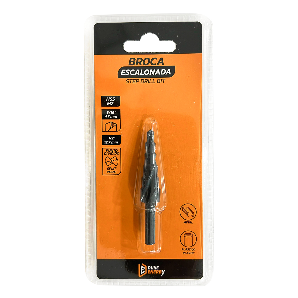 BROCA ESCALONADA 3/16"-1/2" DUKE ENERGY (HT3241)