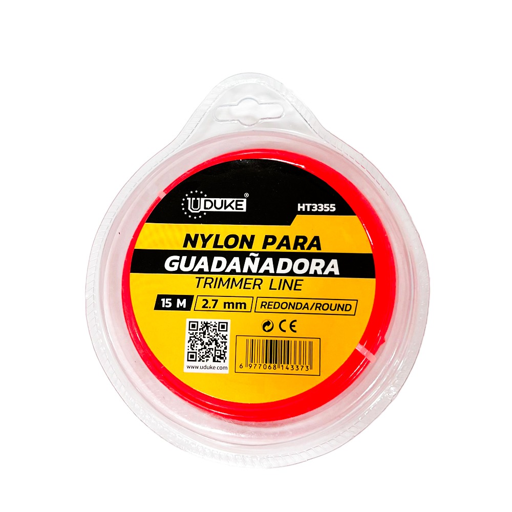 NYLON PARA GUADANADORA 2.7MM X 15M NARANJA UDUKE  (HT3355)