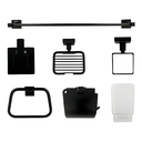 KIT ACCESORIOS PARA BAÑO X 6 PIEZAS NEGRO UDUKE (HT3393)