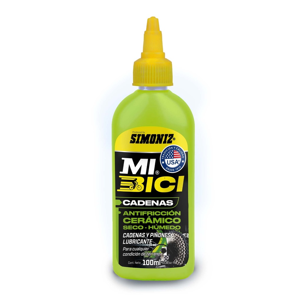 LUBRICANTE CADENAS CERAMICO SIMONIZ MI BICI SECO Y HUM 110ML
