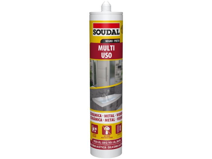 SILICONA ACETICA NEGRA MULTI USO 280ML SOUDAL (134617)