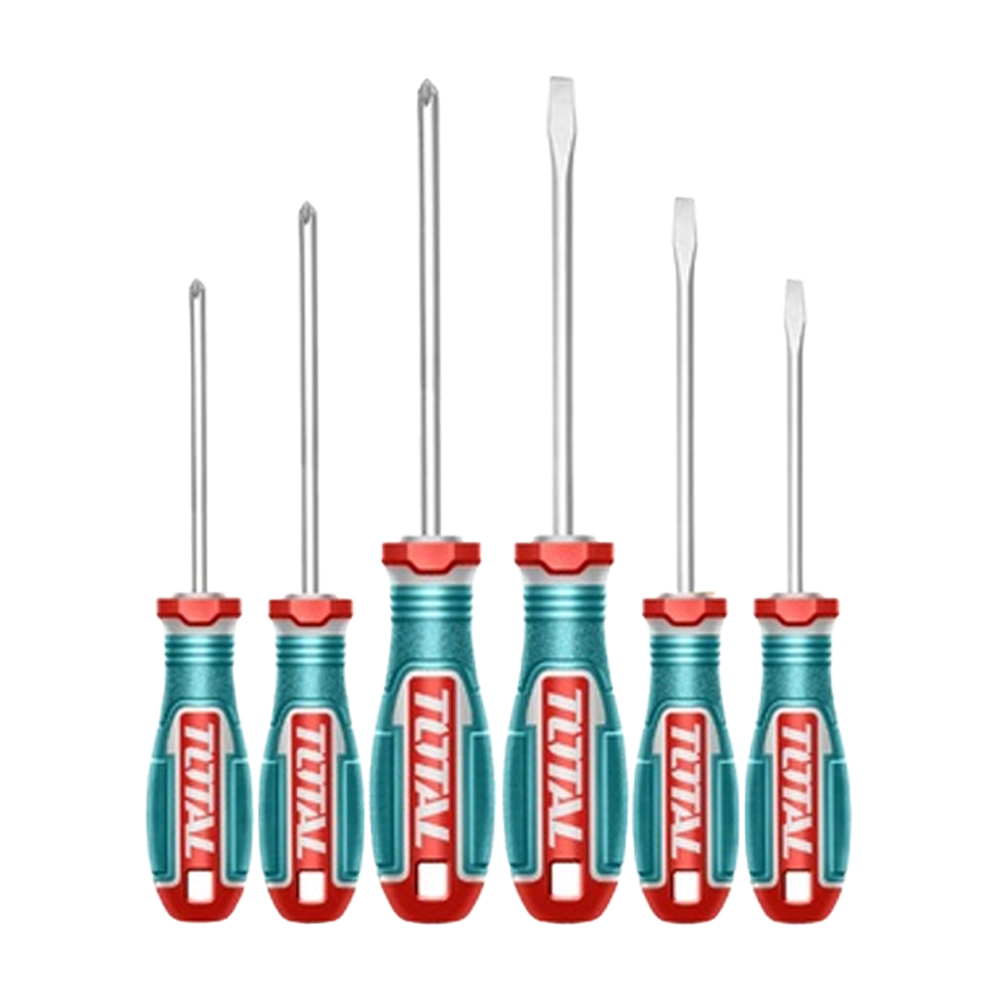 JUEGO DESTORNILLADORES X 6PZS  (+)(-) + DESTORNILLADOR CON PUNTAS INTERCAMBIALES (20 PUNTAS) INDUSTRIAL SUPER TOTAL(TKSDS2726)