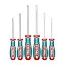 JUEGO DESTORNILLADORES X 6PZS  (+)(-) + DESTORNILLADOR CON PUNTAS INTERCAMBIALES (20 PUNTAS) INDUSTRIAL SUPER TOTAL (TKSDS2726)