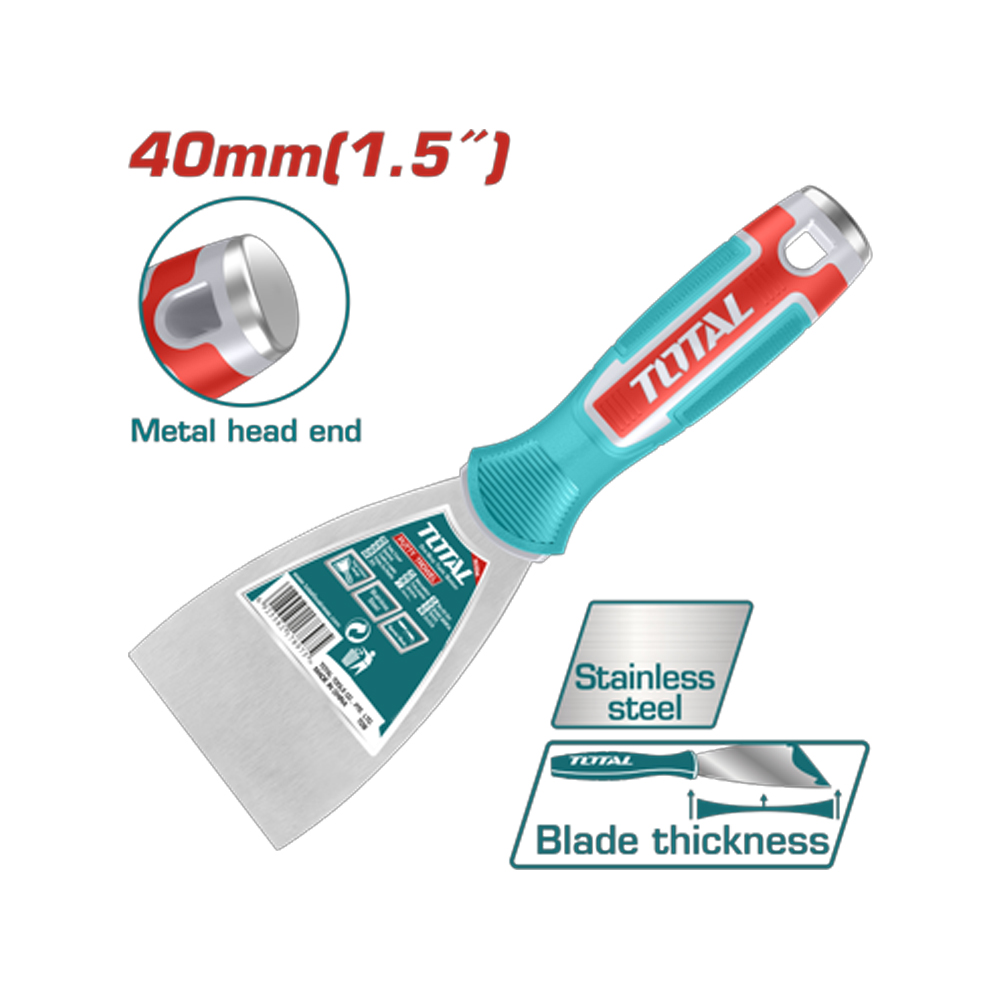 ESPATULA 1.5" MANGO PLASTICO INDUSTRIAL SUPER  TOTAL (THT83406)