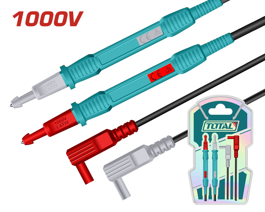 CABLE DE PRUEBA PARA MULTIMETRO 1000V 100CM INDUSTRIAL SUPER TOTAL (TMT31001)