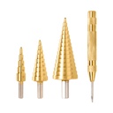 JUEGO DE BROCA ESCALONADA JUEGO X 3 PZS + 1 PUNZON INDUSTRIAL SUPER TOTAL (TACSD2041)