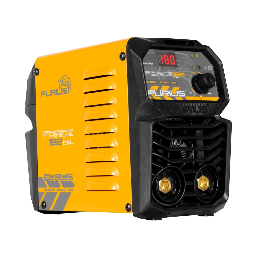 SOLDADOR INVERSOR DIGITAL MINI 180AMP CELLULOSIC 110V / 220V FURIUS (FW182CEL)