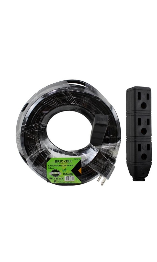 CABLE ENCAUCHETADO 3 X 14 EXTENSION TRABAJO PESADO X 3 30M (BK-2210) (CERTIFICADO)