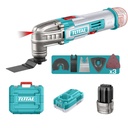 MULTIHERRAMIENTA INALAMBRICA OSCILANTE 16V + 2 BATERIAS 2.0 AH + CARGADOR  Y ACCESORIOS INDUSTRIAL SUPER TOTAL (UTMLI16222)