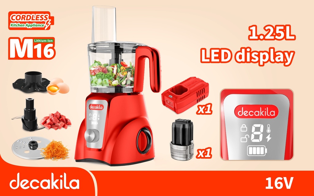 PICATODO INALAMBRICO 16V 1.25L DECAKILA (KUMG027R)