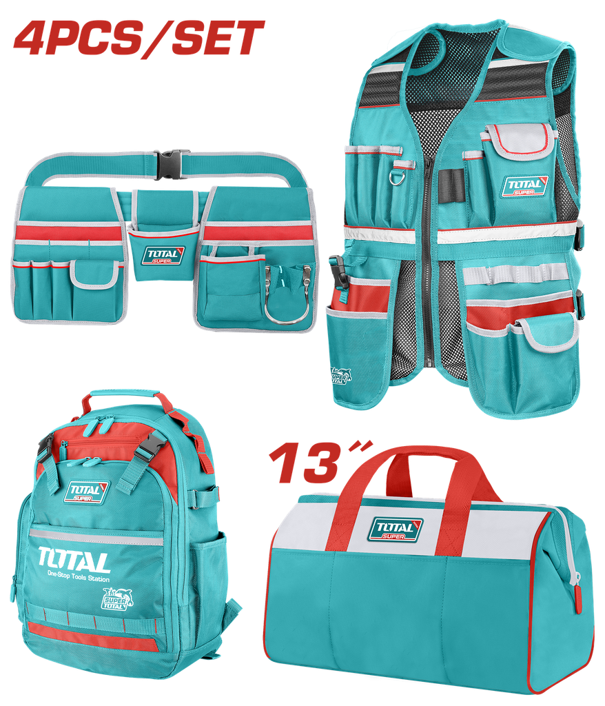 JUEGO DE PORTA HERRAMIENTA X 4 PZS SUPER TOTAL (TOS230908)
