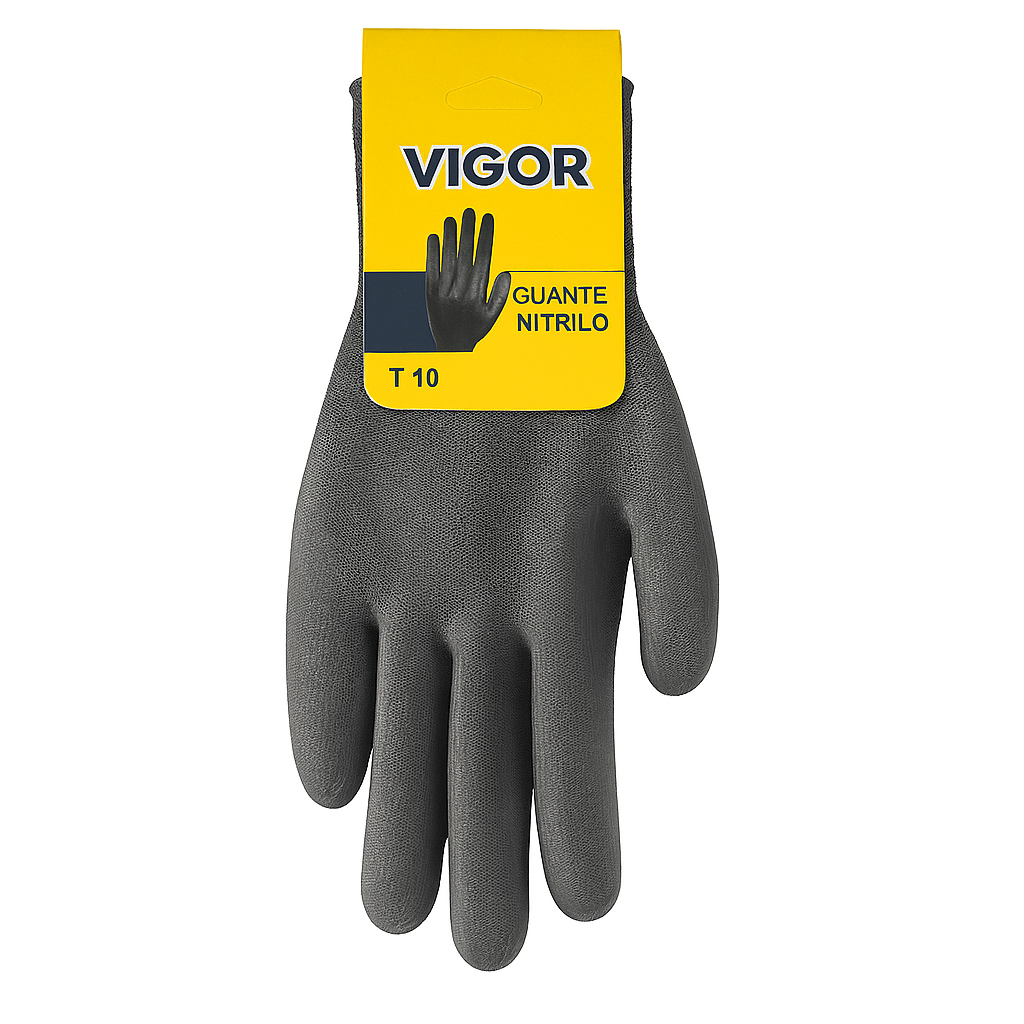 GUANTE NITRILO SEGURIDAD NEGRO TALLA XL-10 UDUKE