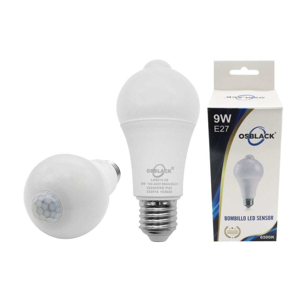 BOMBILLO LED 9W CON SENSOR DE MOVIMIENTO  (LA6012-09)