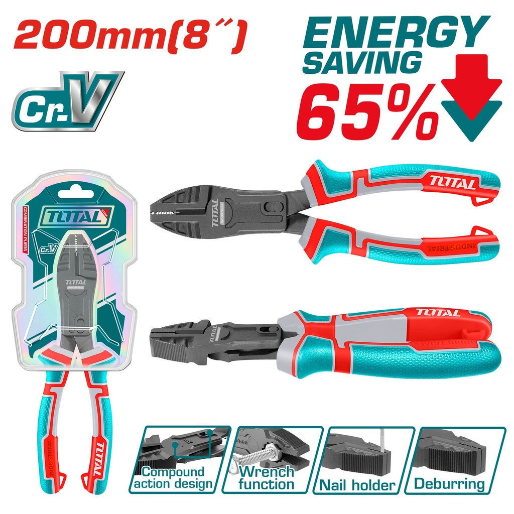 CORTAFRIO MULTIFUNCIONAL 8" CROMO VANADIUM INDUSTRIAL TOTAL (THTC510806)