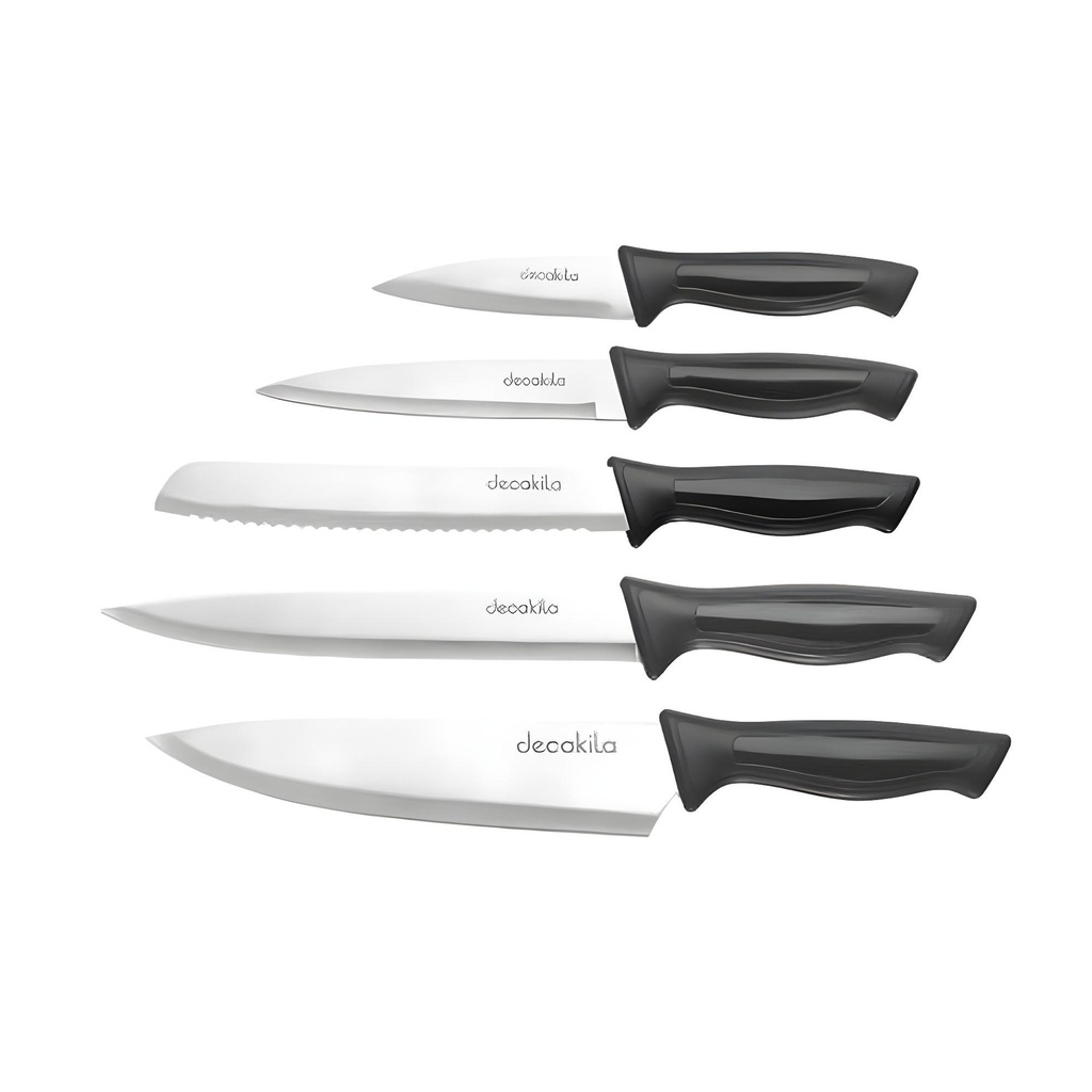 JUEGO DE CUCHILLOS PARA COCINA X 5 PCS DECAKILA (KMTT110B)