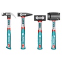 JUEGO DE MARTILLOS X 4 PCS MANGO FIBRA DE VIDRIO TOTAL (THCH6004)