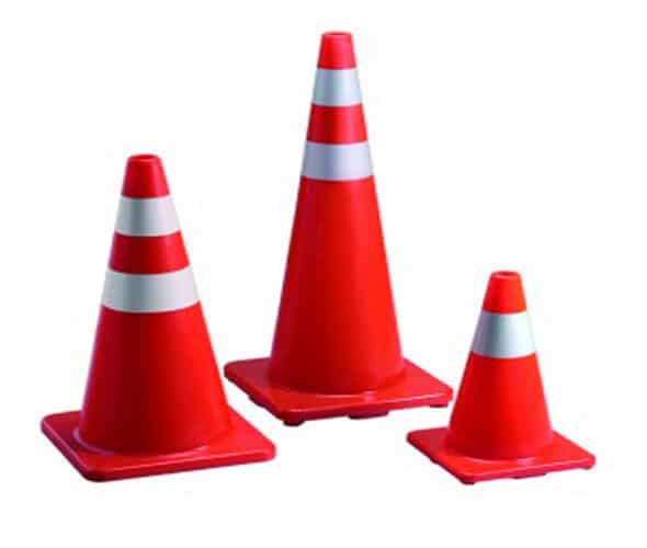 CONO VIAL 40CM PVC REFLECTIVO