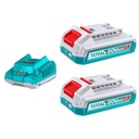 KIT DE 2 BATERIAS 2.0AH + CARGADOR DE 20V INDUSTRIAL TOTAL (UTFBCPK2212)